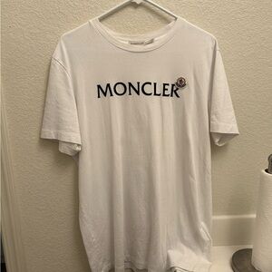 Moncler T Shirt Logo White